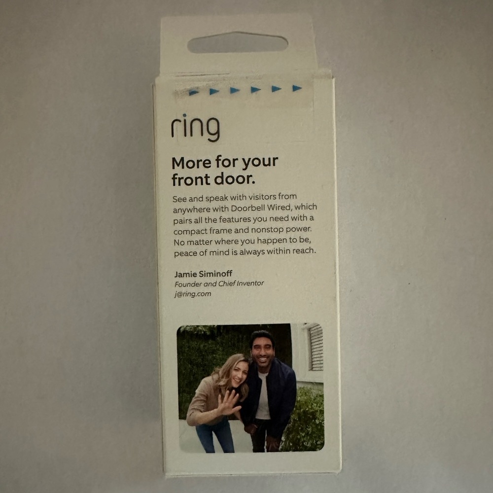NIB Ring Doorbell Wired ~ NEVER OPENED - Black - Picture 3 of 7